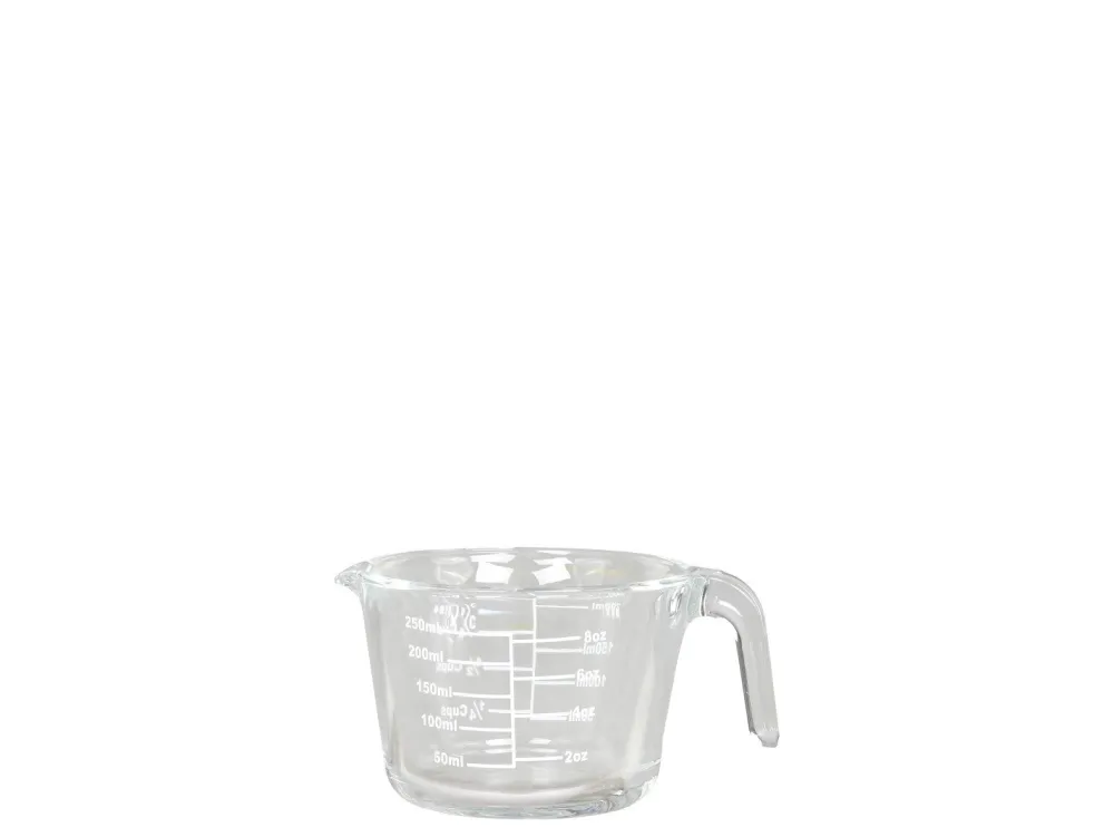 Chic Antique Kanne aus Glas mit Messeinheiten