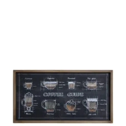 Chic Antique Küchen Bild mit Kaffee Motiv und Naturrahmen