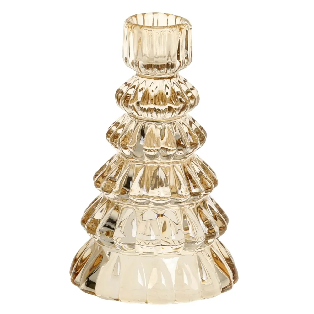 Chic Antique Kerzenständer aus Glas für Stabkerzen