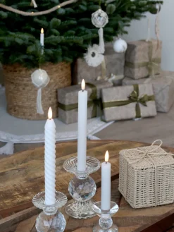 Chic Antique Kerzenständer aus Glas