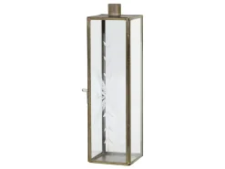 Chic Antique Kerzenständer Glas und Metall mit Schliff