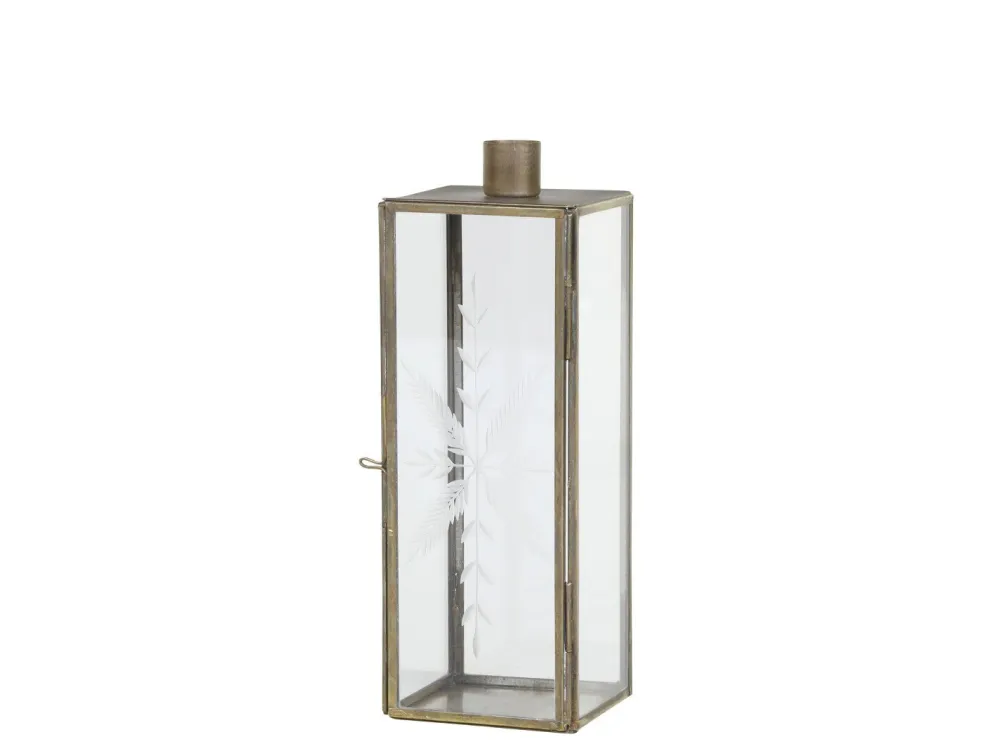 Chic Antique Kerzenständer Glas und Metall mit Schliff