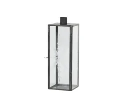 Chic Antique Kerzenständer Glas und Metall mit Schliff