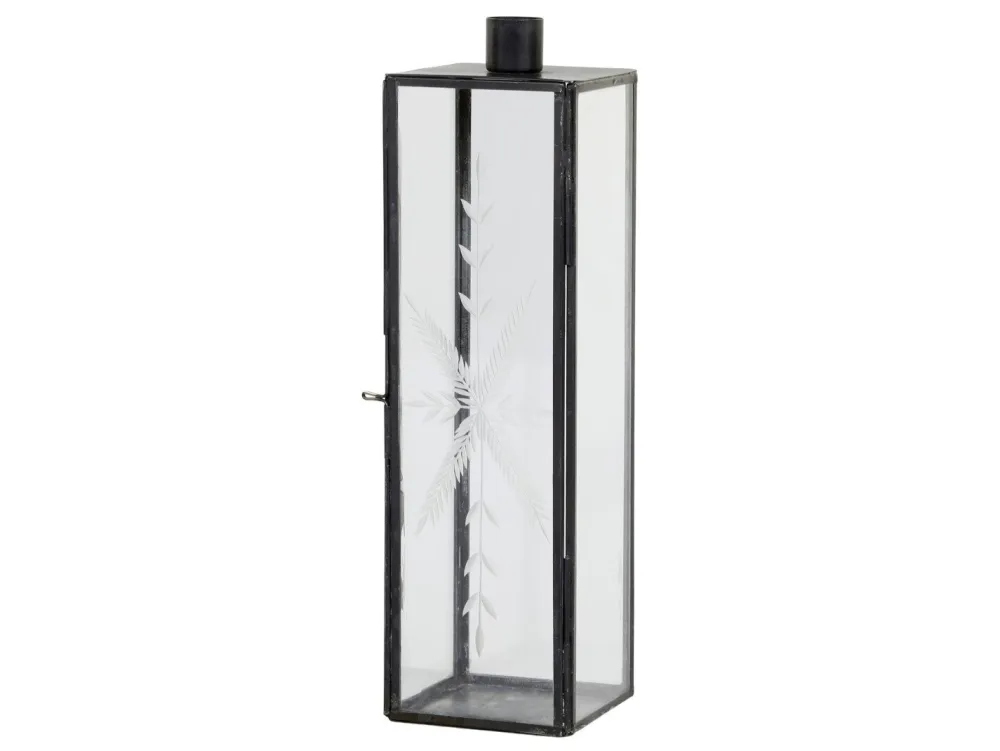 Chic Antique Kerzenständer Glas und Metall mit Schliff