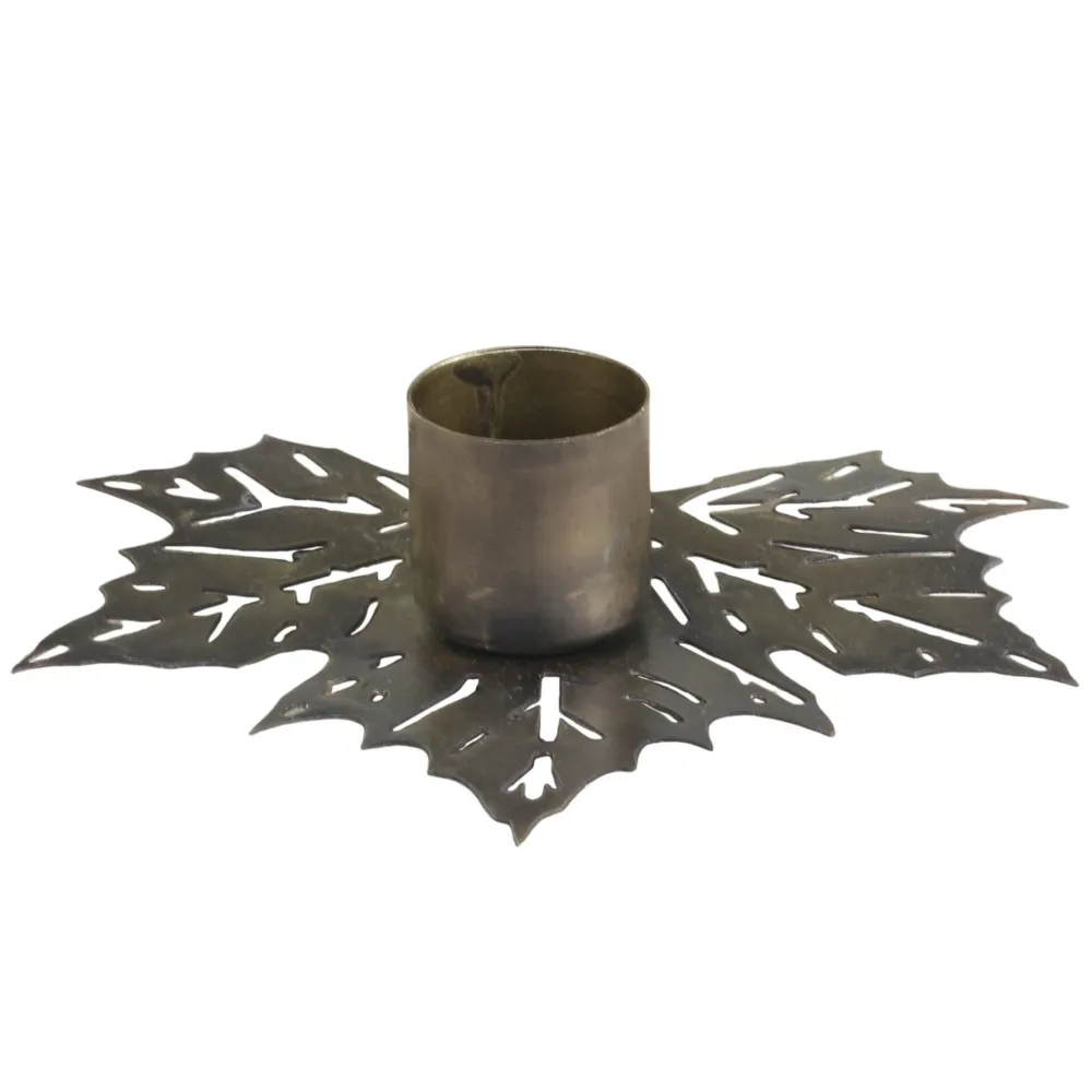 Chic Antique Kerzenständer Blatt für Mini Stabkerze