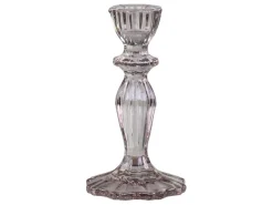 Chic Antique Kerzenständer aus Glas mit Spitzenkante