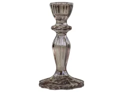 Chic Antique Kerzenständer aus Glas mit Spitzenkante