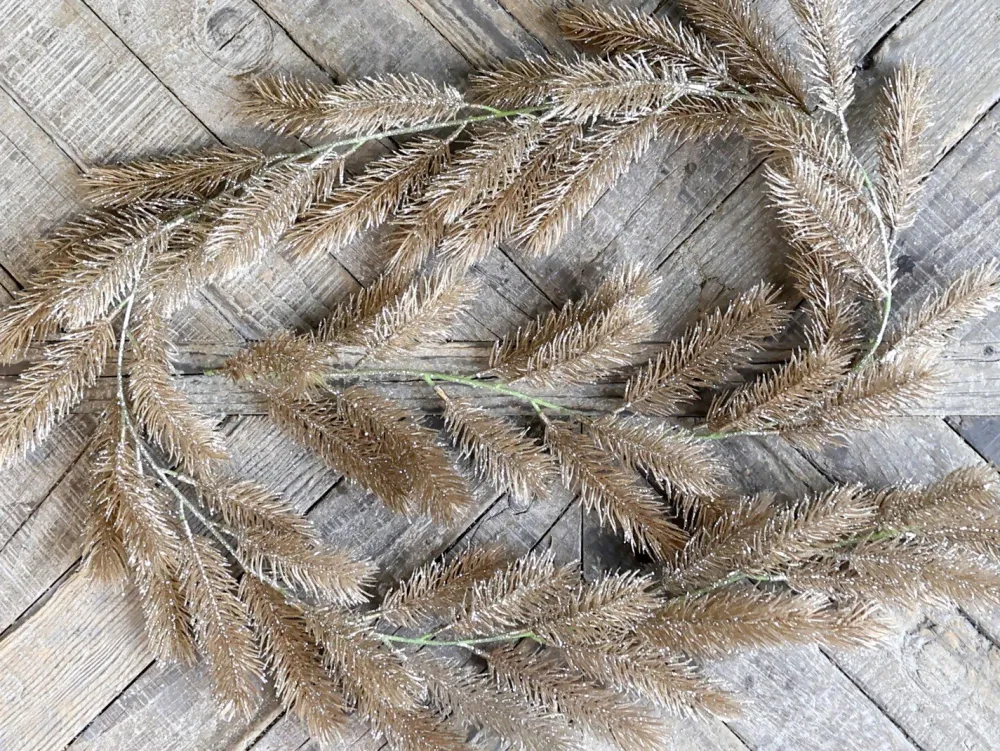 Chic Antique Künstliche Tannen Ranke aus Zweigen mit Glitzer