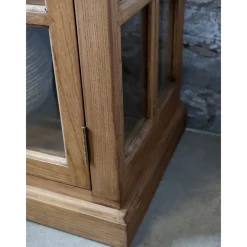 Chic Antique Landhaus Vitrinenschrank Marseille mit 4 Türen und 4 Schubladen