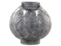 Chic Antique Laterne aus Eisen mit Blattdekor