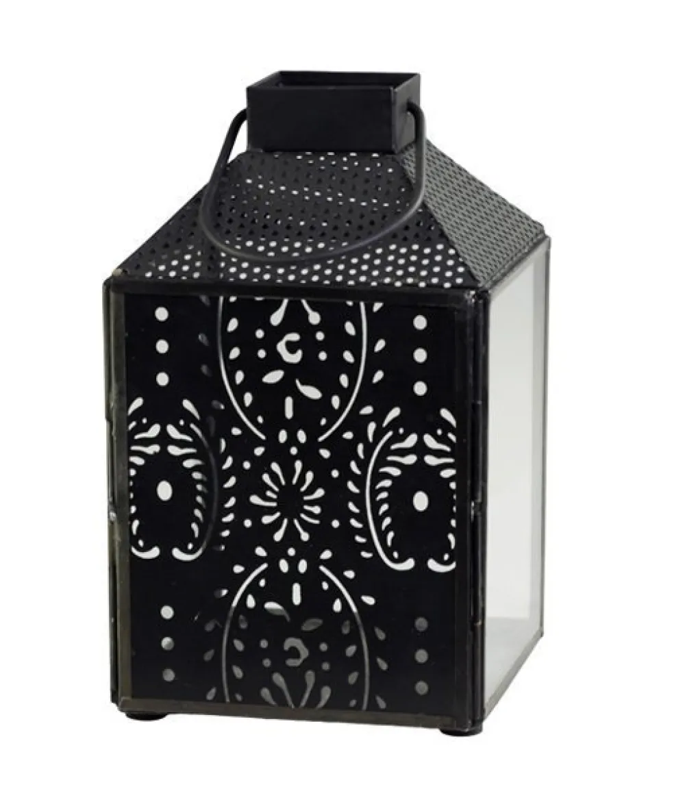 Chic Antique Laterne eckig mit Muster