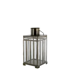 Chic Antique Laterne mit Muster, Antik Messing