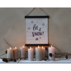 Chic Antique Leinwandbild Let It Snow