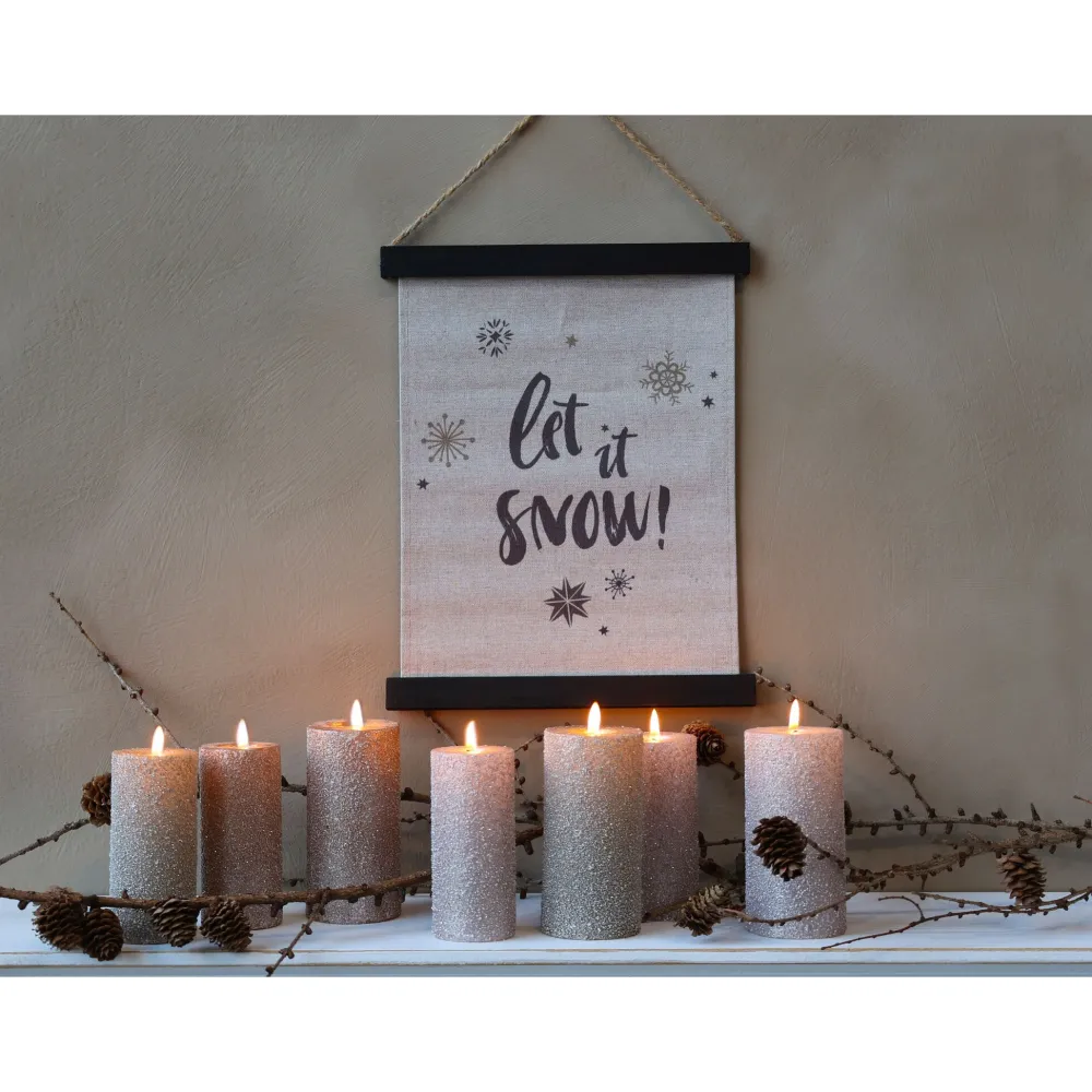 Chic Antique Leinwandbild Let It Snow