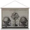 Chic Antique Leinwandbild zum Aufhängen mit Globus