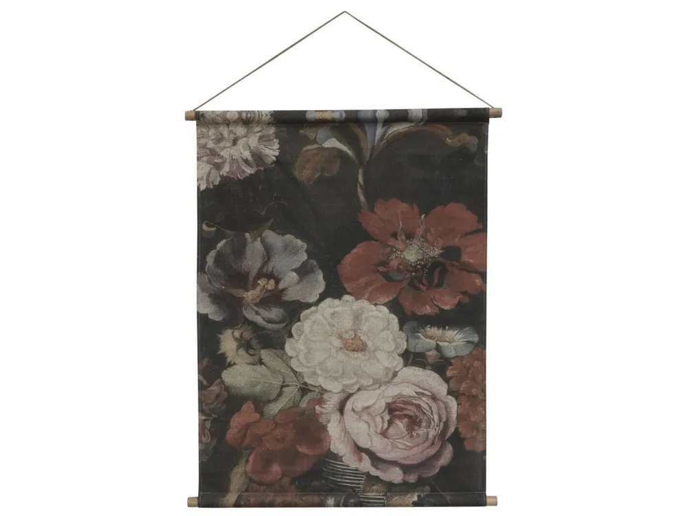 Chic Antique Leinwandbild zum Aufhängen mit Blumenprint
