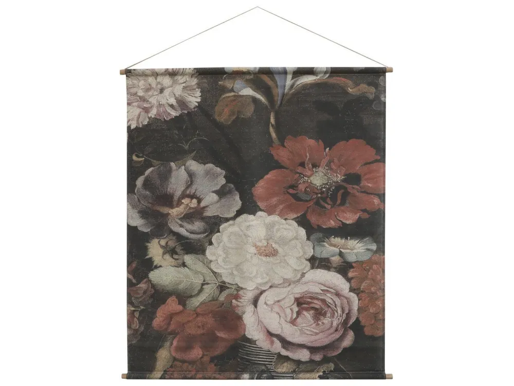Chic Antique Leinwandbild zum Aufhängen mit Blumenprint