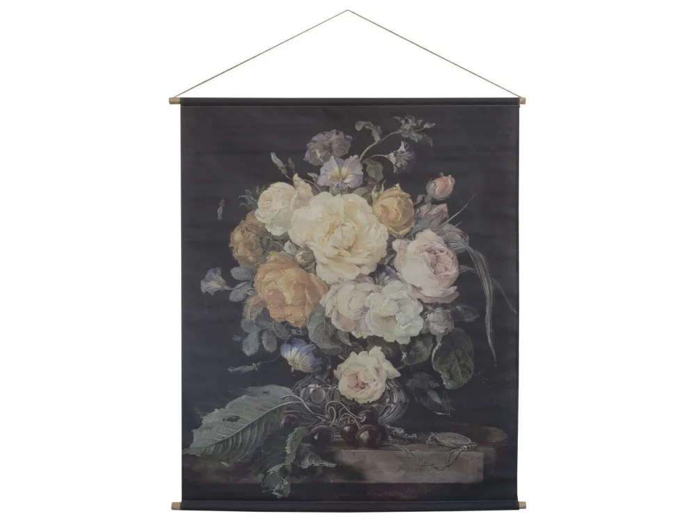 Chic Antique Leinwandbild mit Blumendruck