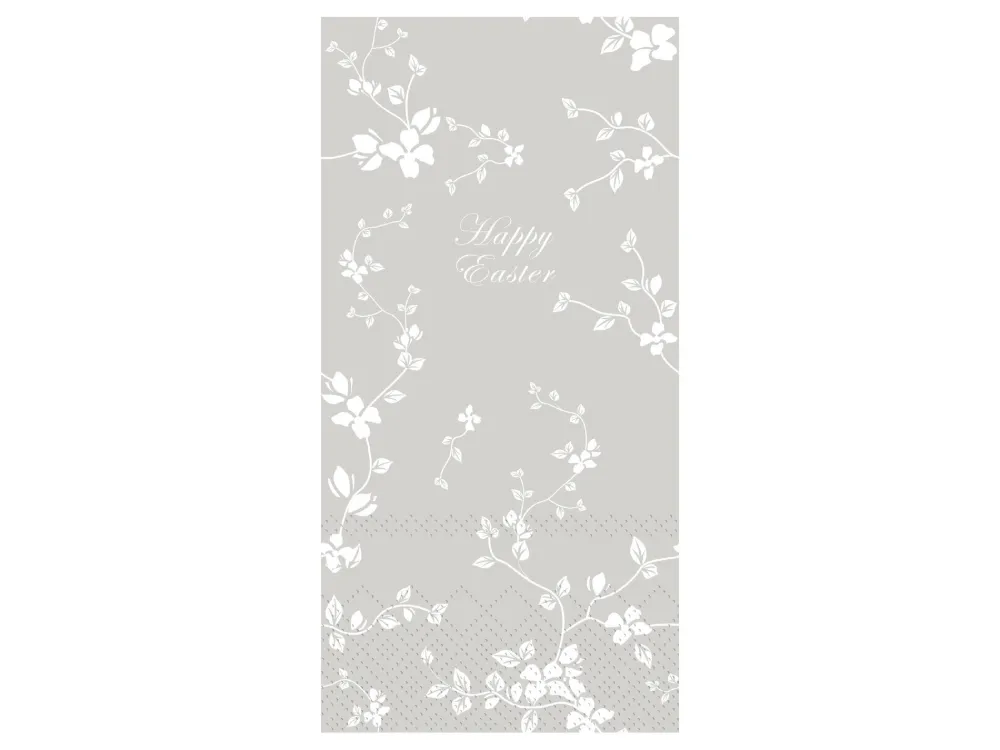 Chic Antique Längliche Serviette mit Blumen Happy Easter