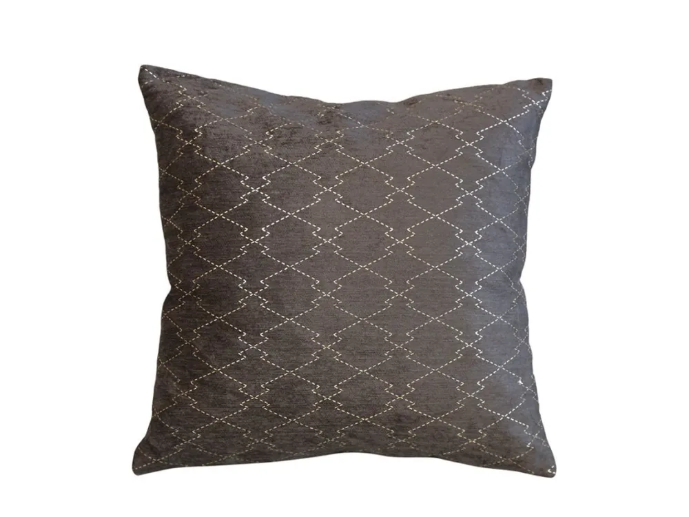 Chic Antique Moulin Kissen mit Gold Muster, mokka