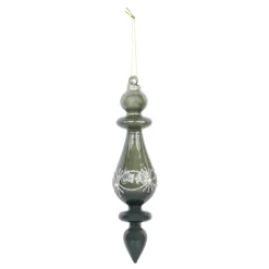 Chic Antique Ornament aus Glas mit Glitzer