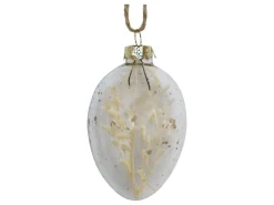 Chic Antique Osterei aus Glas mit Blumen