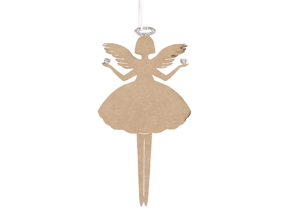 Chic Antique Papierengel mit Glitzer 6er Set