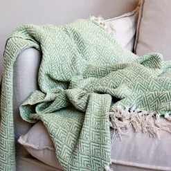 Chic Antique Plaid Decke Aix aus recycelter Baumwolle