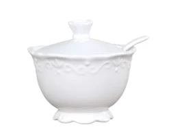 Chic Antique Provence Zuckerdose mit Löffel