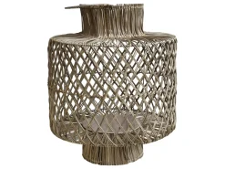 Chic Antique Rattan Laterne geflochten