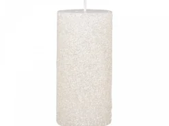 Chic Antique Rustikale Stumpenkerze mit Glitzer