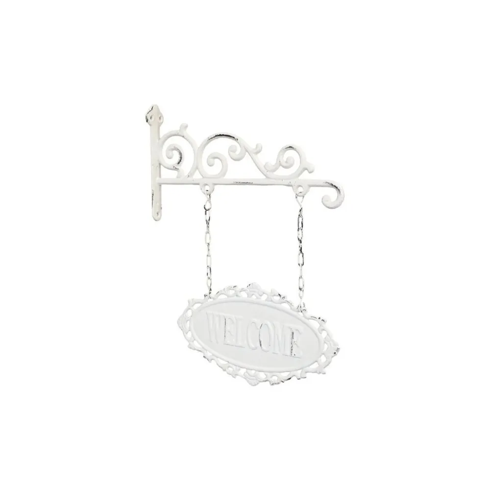 Chic Antique Schild Welcome aus Eisen