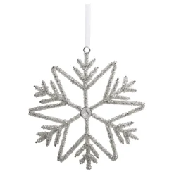 Chic Antique Schneeflocken Aufhänger mit Strasssteinen