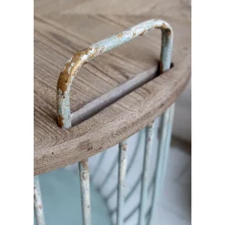 Chic Antique Shabby Sofatisch mit Holzdeckel 2er Set