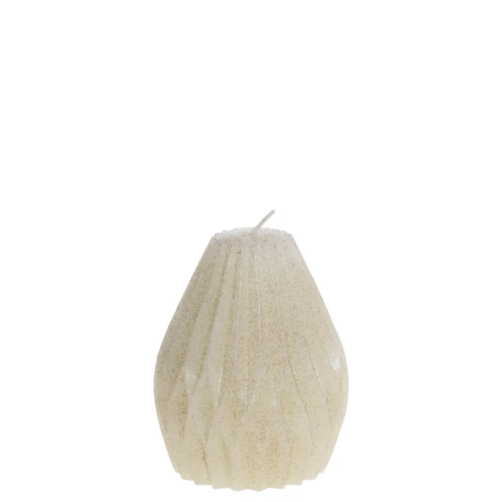 Chic Antique Stumpenkerze Diamant mit Glitzer