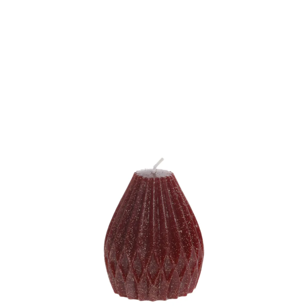 Chic Antique Stumpenkerze Diamant mit Glitzer