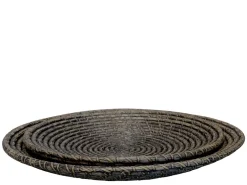 Chic Antique Tablett geflochten 2er Set