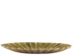 Chic Antique Tablett mit Rillen Aluminium