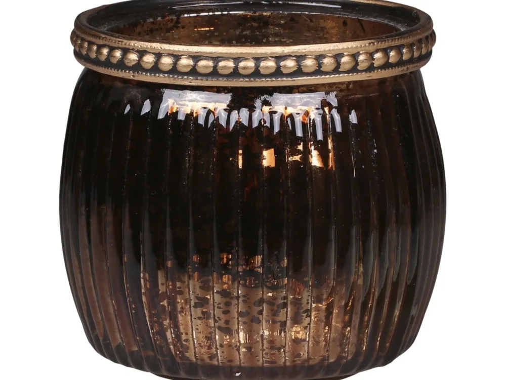 Chic Antique Teelichtglas mit Perlenrand