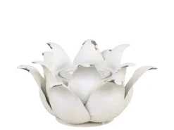 Chic Antique Teelichthalter Blume aus Eisen