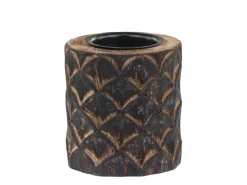 Chic Antique Teelichthalter Mangoholz mit Muster