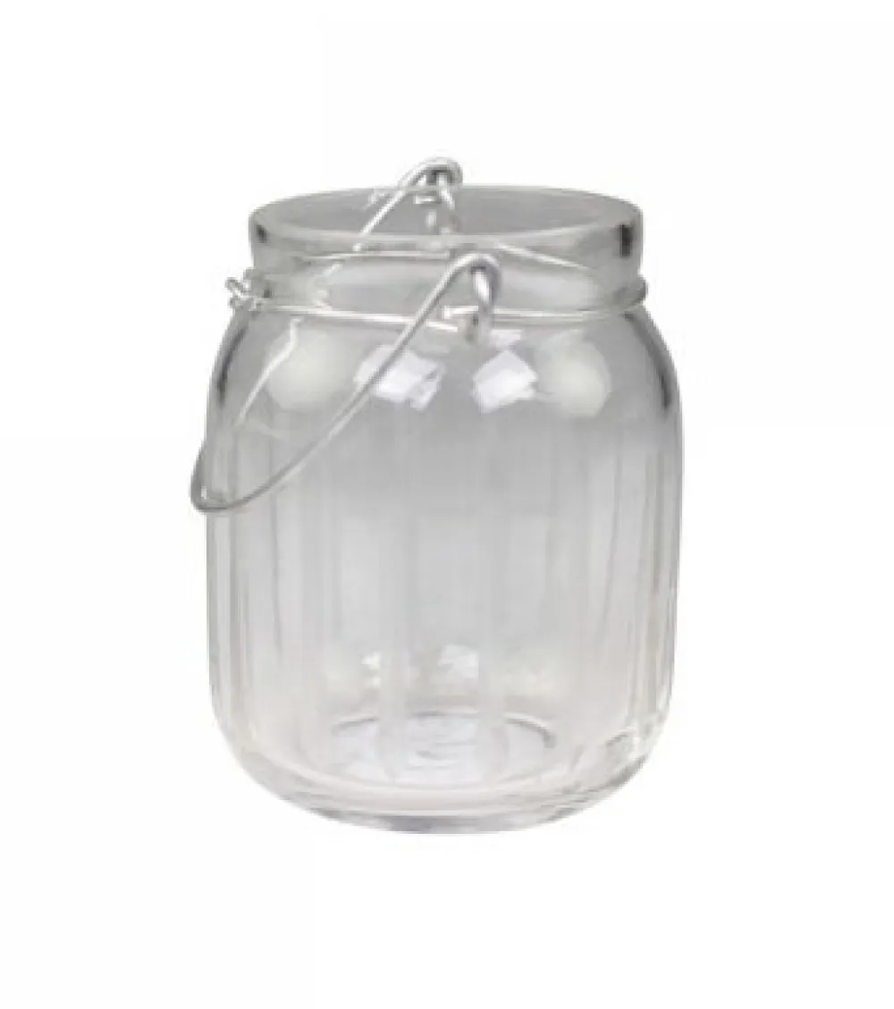 Chic Antique Teelichthalter mit Rillen und Henkel