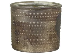 Chic Antique Teelichthalter mit Muster aus Glas