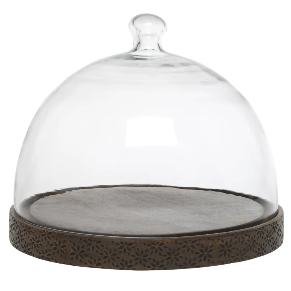 Chic Antique Tours Glasglocke Schwarz