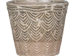 Chic Antique Valence Übertopf mit Blattmuster