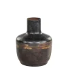 Chic Antique Vase aus Eisen, schwarz