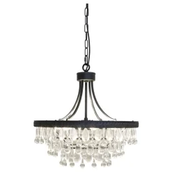 Chic Antique Versailles Kronleuchter mit tropfenformigen Glasprismen