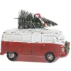 Chic Antique Vintage Bus mit Weihnachtsbaum und LED