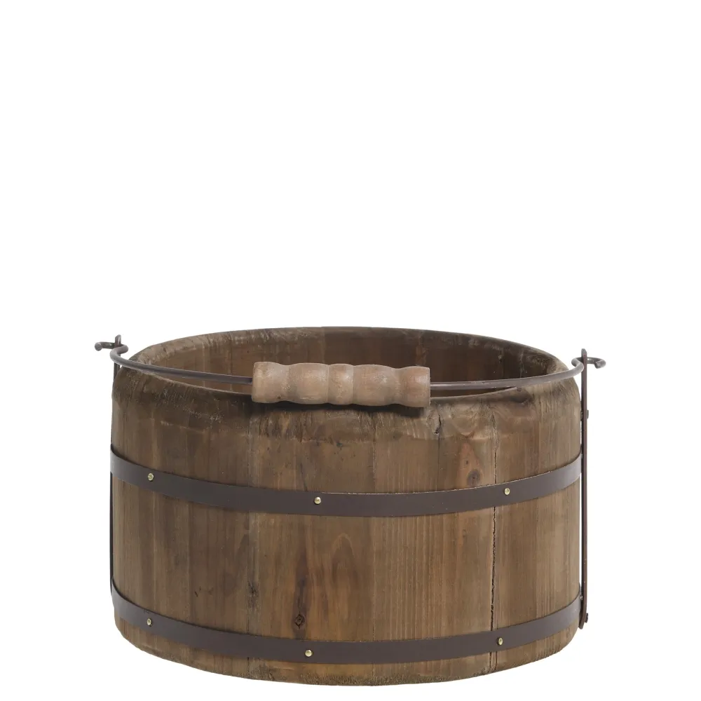 Chic Antique Vintage Eimer aus Holz mit Griff
