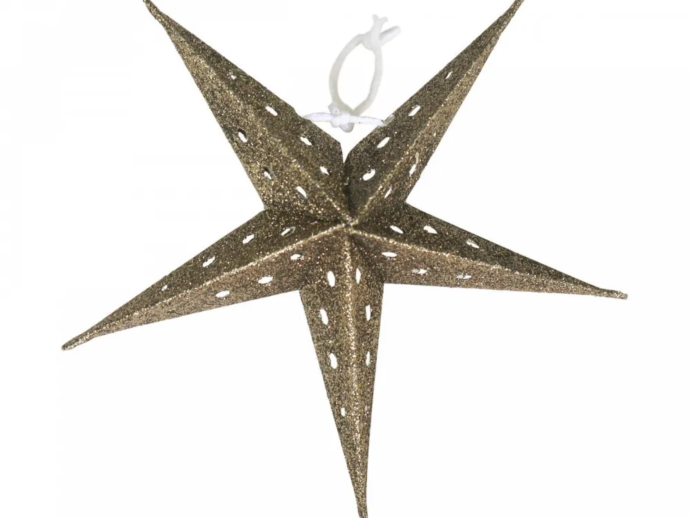 Chic Antique Vintage Papierstern mit Glitzer
